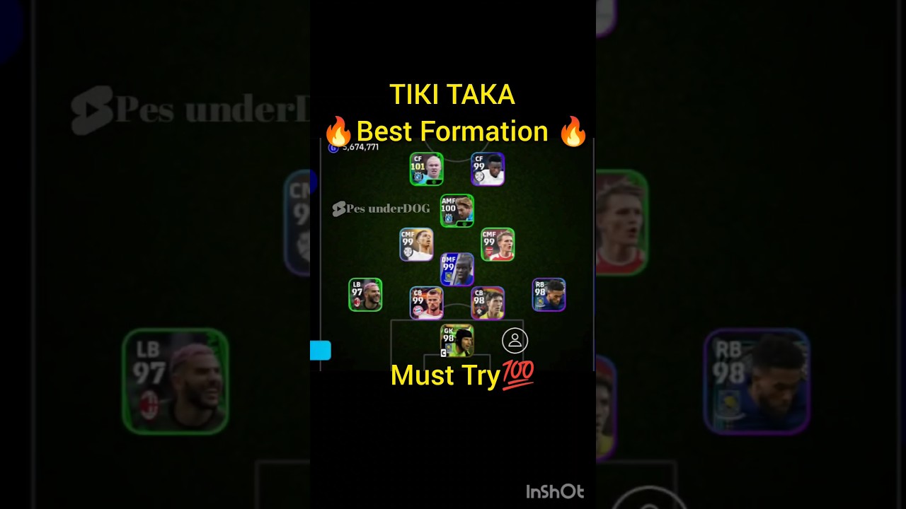 How to Get UNIQUE 4-1-2-1-2 TIKI TAKA BEST FORMATION 💯🔥#efootball2024  #efootballmobile #formation