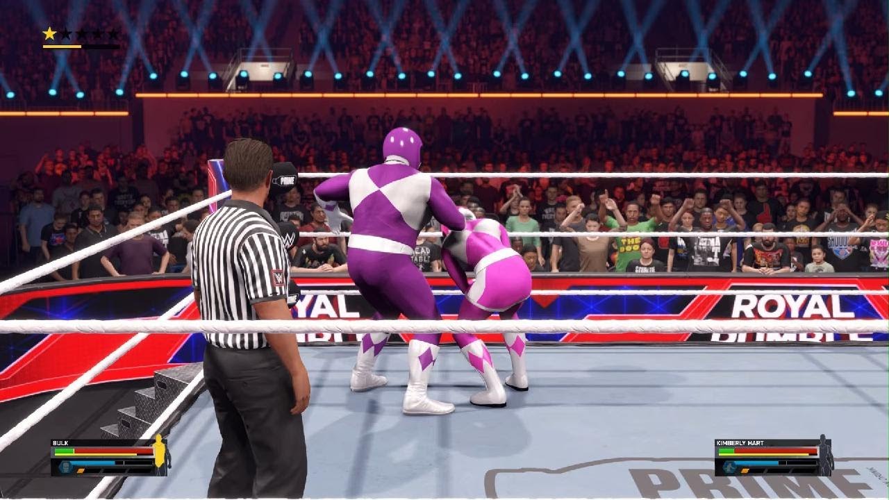 WWE 2K25: Purple Bulk Ranger vs. Pink Ranger