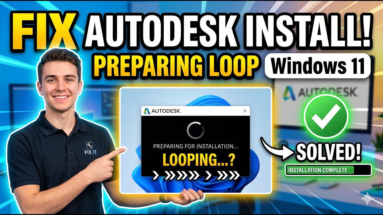 How to Fix AutoDesk Preparing for Installation Loop in Windows 11