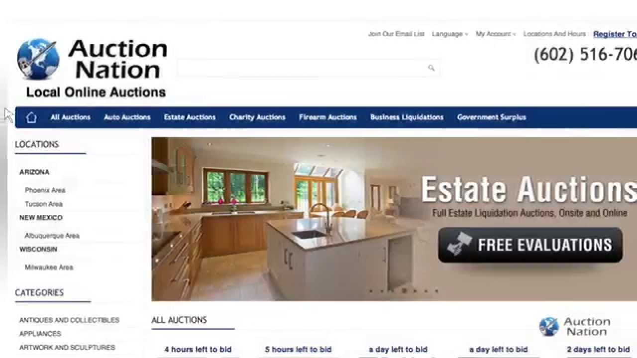 National Online Auction Company with Local Locations