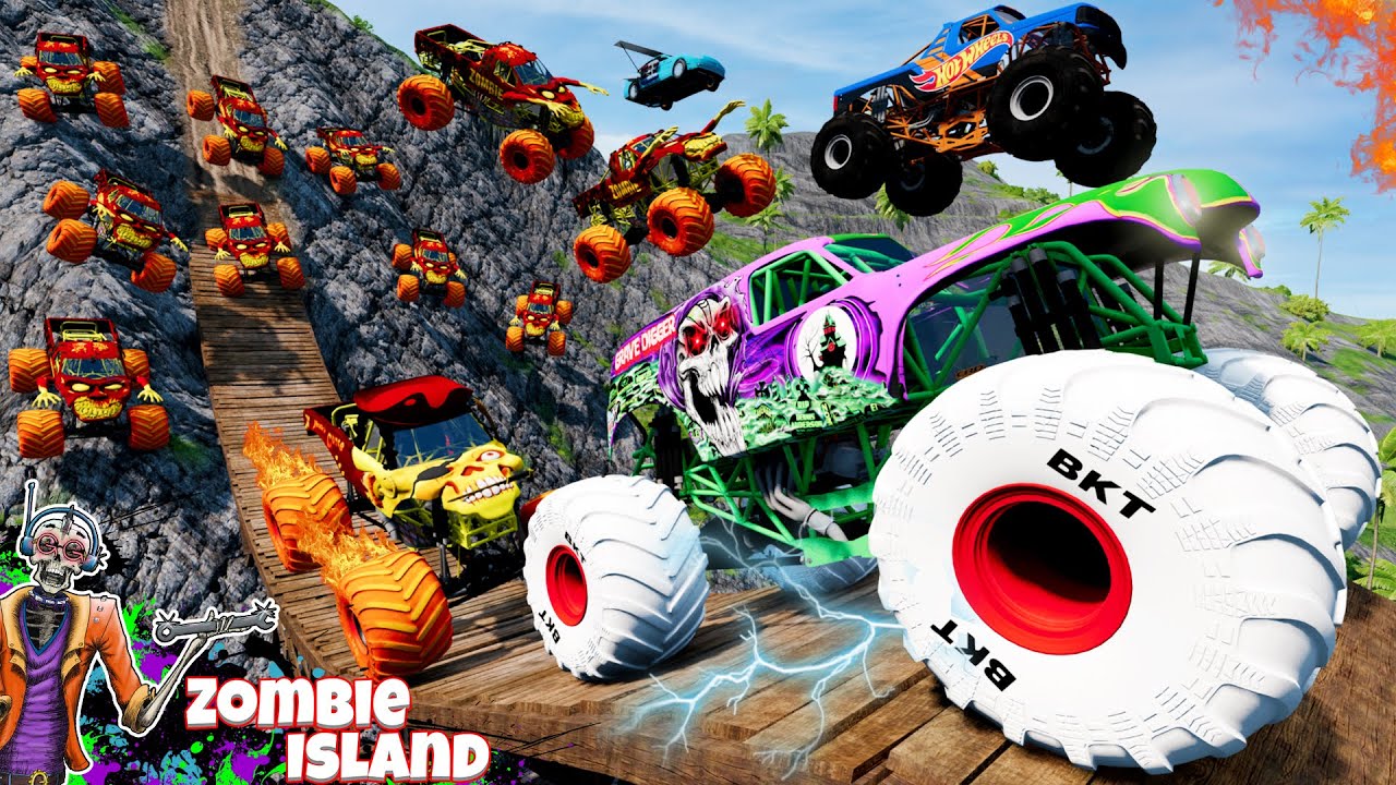 Monster Jam INSANE Zombie Island Adventure #15 | Гонки, фристайл и скоростные прыжки