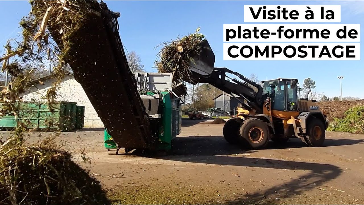 Je vous fais faire le tour de ma plate forme de COMPOSTAGE de DECHETS VERTS