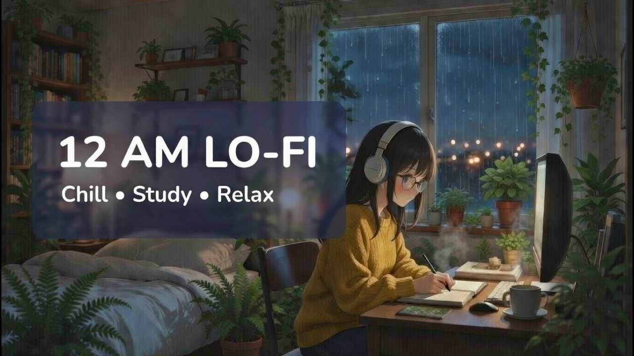 12 AM Lo-Fi Chill Beats 🌙 | Relaxing Study & Focus Music
