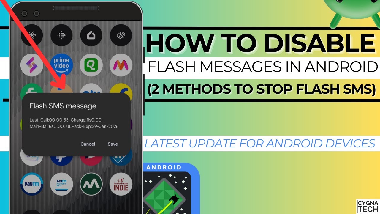 📱 Flash SMS FIX: How To Disable Flash Messages In Android (Permanent FIX to DISABLE Flash Messages)