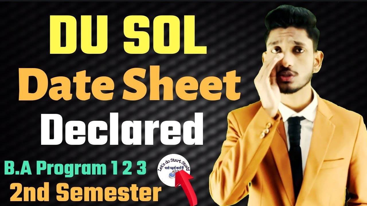 DU SOL Date Sheet Declared 2020 Final Examination 😱😱