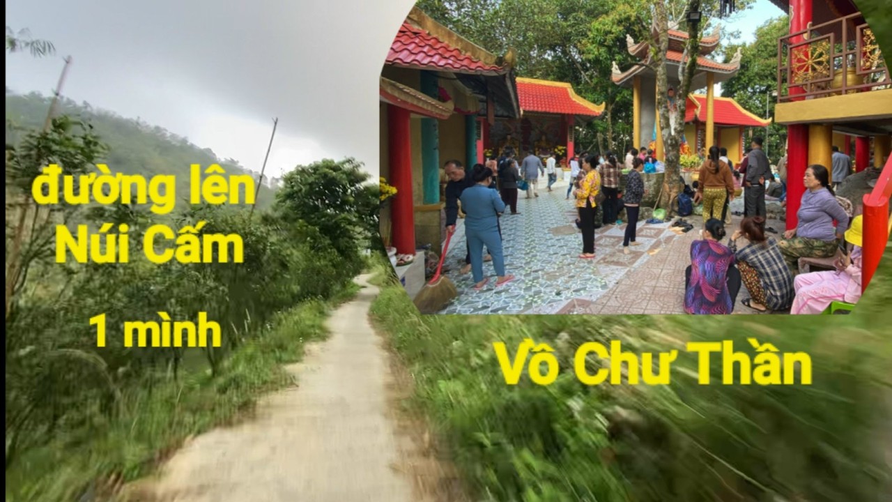 Rất nhiều bà con khắp nơi viếng vồ chư thần,Và đường xe máy lên Núi Cấm