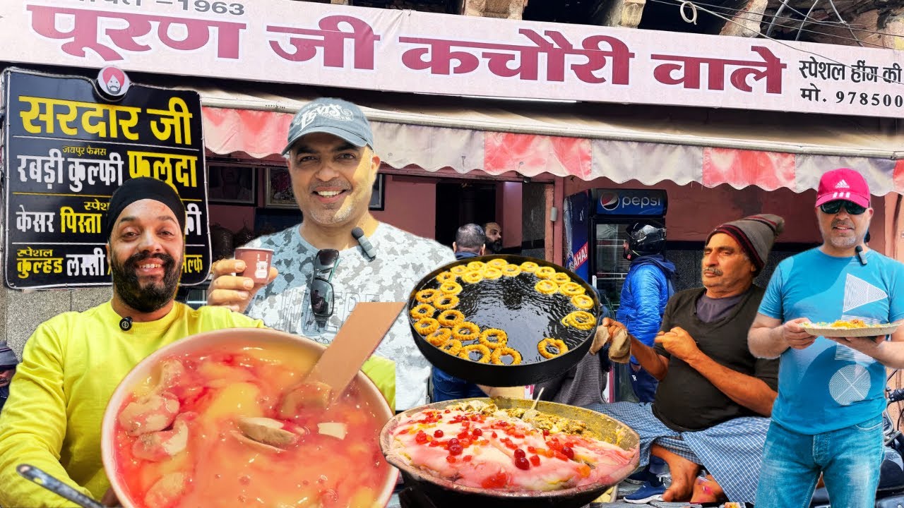Jaipur Ki Best हींग दही कचौड़ी | Rose Milk | Mirchi Vada| Prajeet Chaat| Sodhani ki Desi Ghee Jalebi