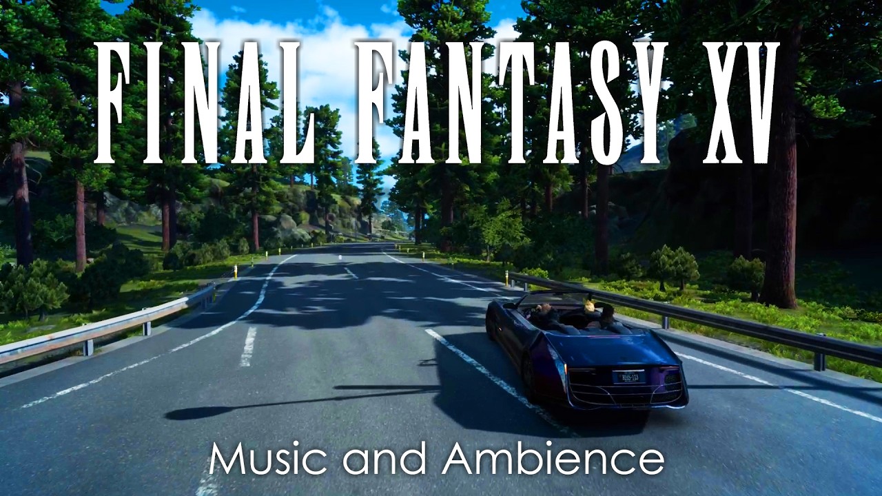 rest as the road passes by (peaceful Final Fantasy XV music and driving ambience)