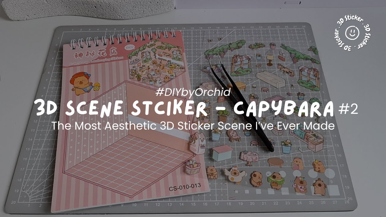 3D Scene Stciker Capybara Book #2 | The Most Aesthetic 3D Sticker Scene I’ve Ever Made
