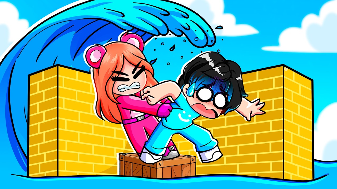 CONSTRUYE para SOBREVIVIR al TSUNAMI DE ÁCIDO en Roblox con Ela!! 🌊