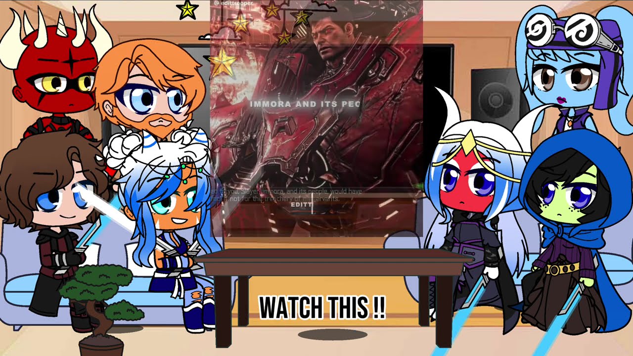 Star wars react to Doom slayer | Darth vader | Gacha life