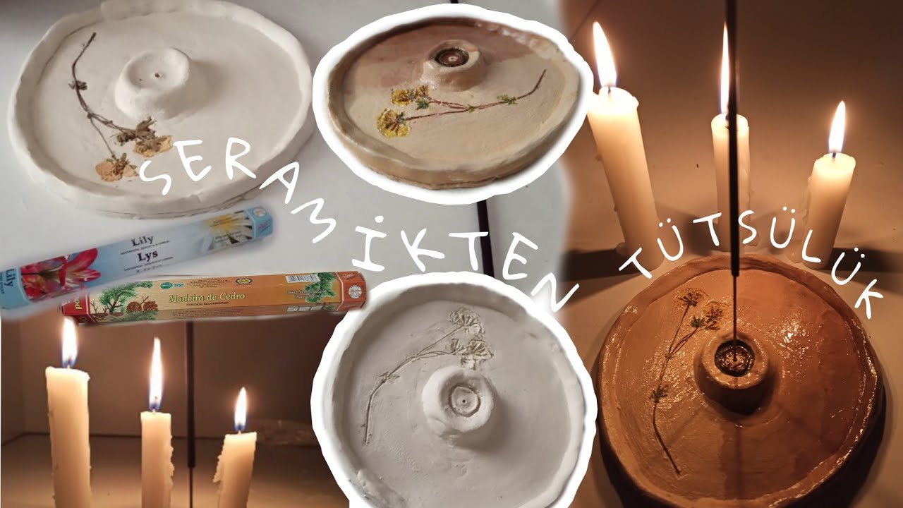 Seramikten tütsülük yapımı/Seramik yapımı/How To Make Ceramic/Ceramic incense holder/kilden tütsülük