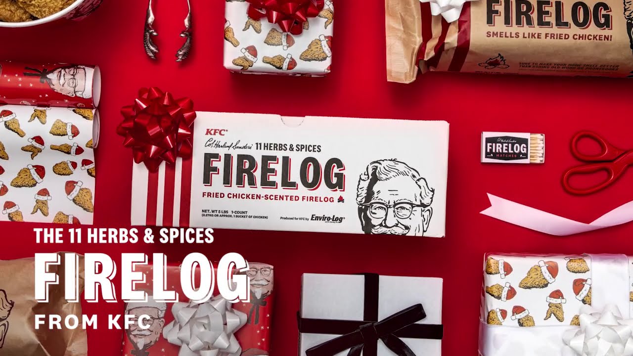 KFC’s 11 Herbs & Spices Firelog | Back For the Holidays!
