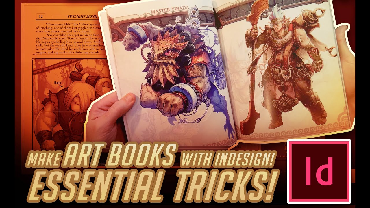 Stop using photoshop to make art books!  ESSENTIAL Indesign tricks for making comics and art books.