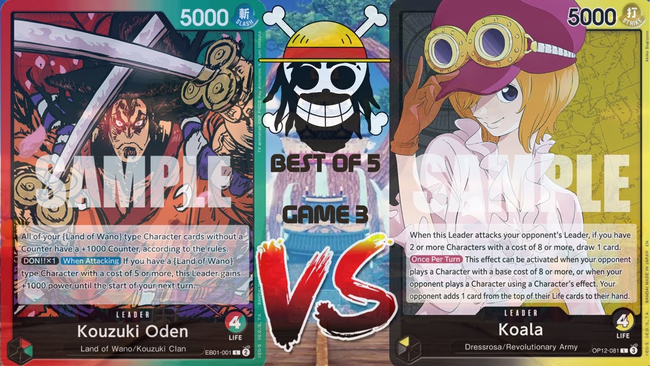 One Piece TCG [OP14] R/G Kouzuki Oden (MikeylsUg7y) VS B/Y Koala (JadeLion) BEST OF 5! Game 3