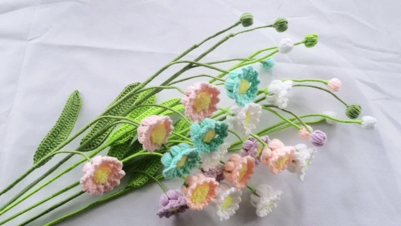 风铃花 铃兰花编织教程