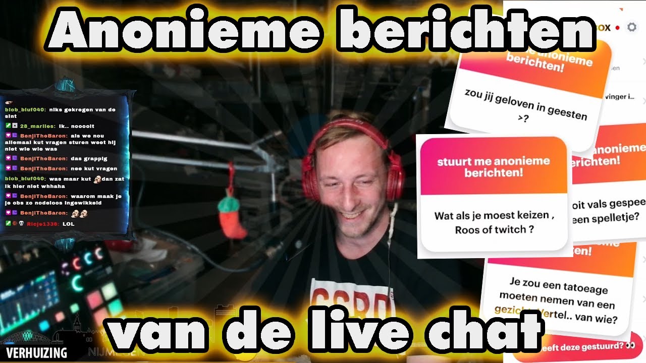Mijn chat stelt anoniem vragen