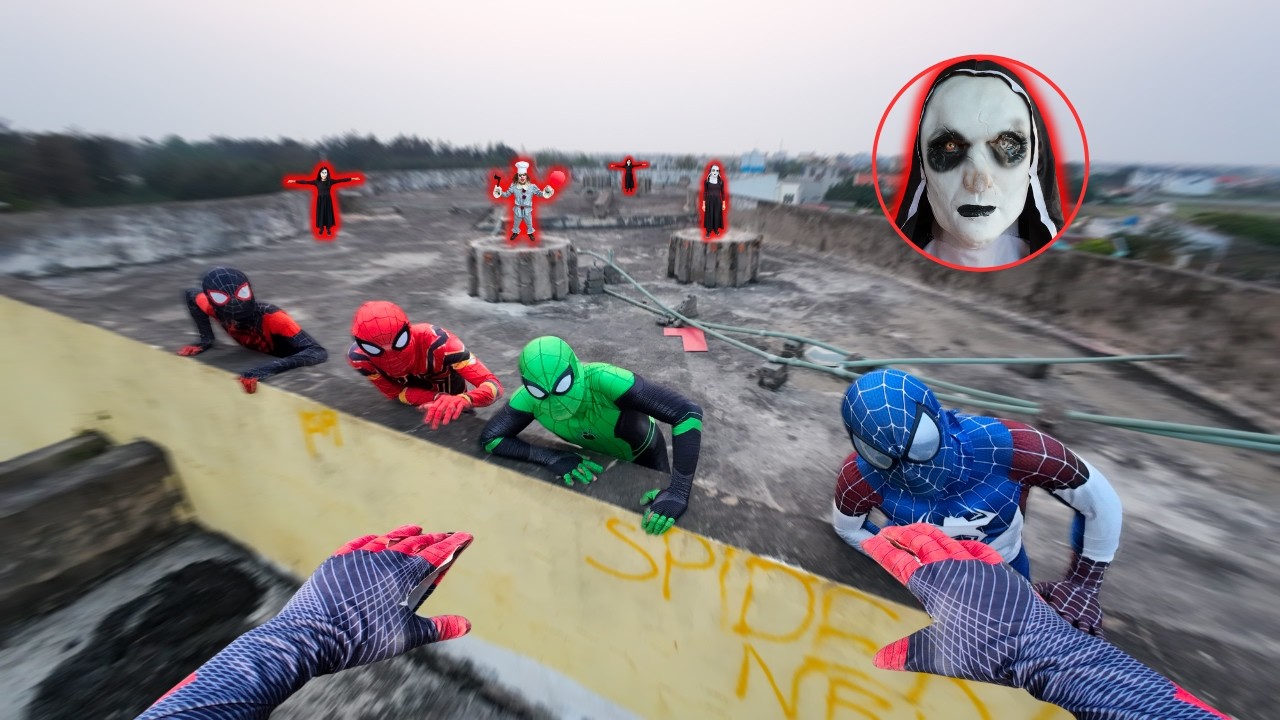 Team Spider-Man Encounters ALL SERBIAN DANCING LADY in Abandoned Locations ( Best Compilation )
