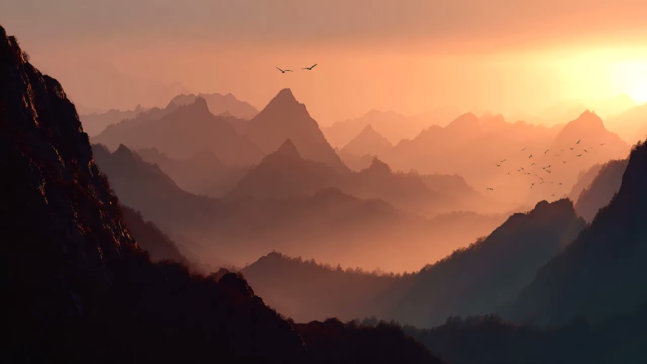 misty mountains