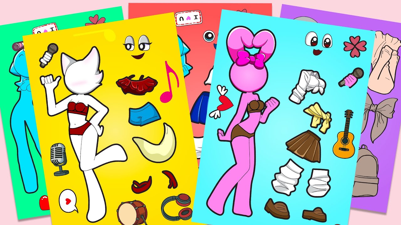 Incredibox Sprunki Sinner Edition But WENDA x PINKI SUS MOD | DIY PAPER STICKER