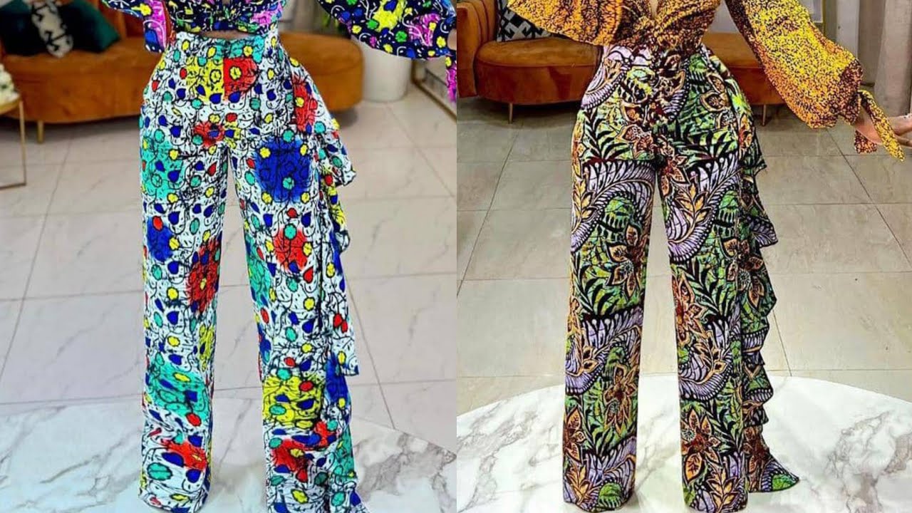 How to make a PALAZZO PANT with SIDE RUFFLES