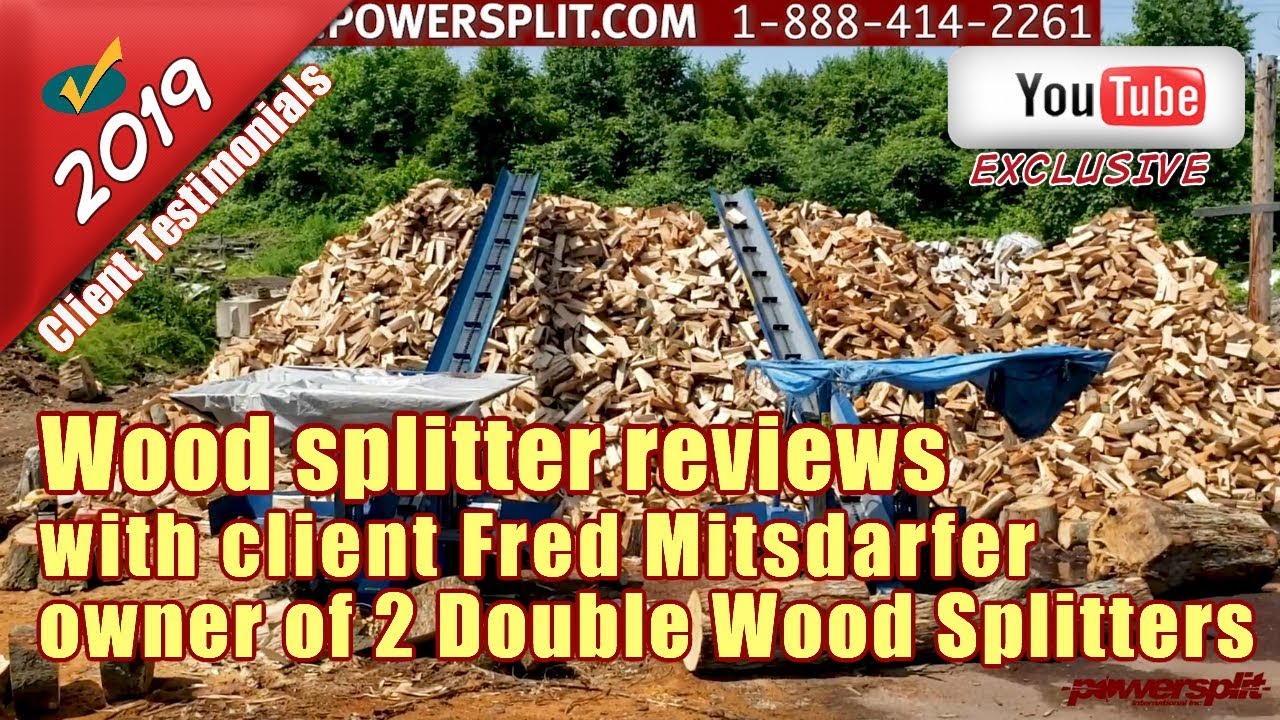 Wood Splitter Review With Fred Mitsdarfer From Delaware, Owner Of 2 Double Vertical Wood Splitters.