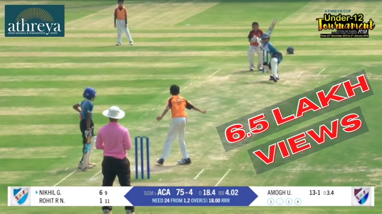 Sree Gandha, Mysore vs Athreya Cricket Academy, Under 12 Cricket Tournament
