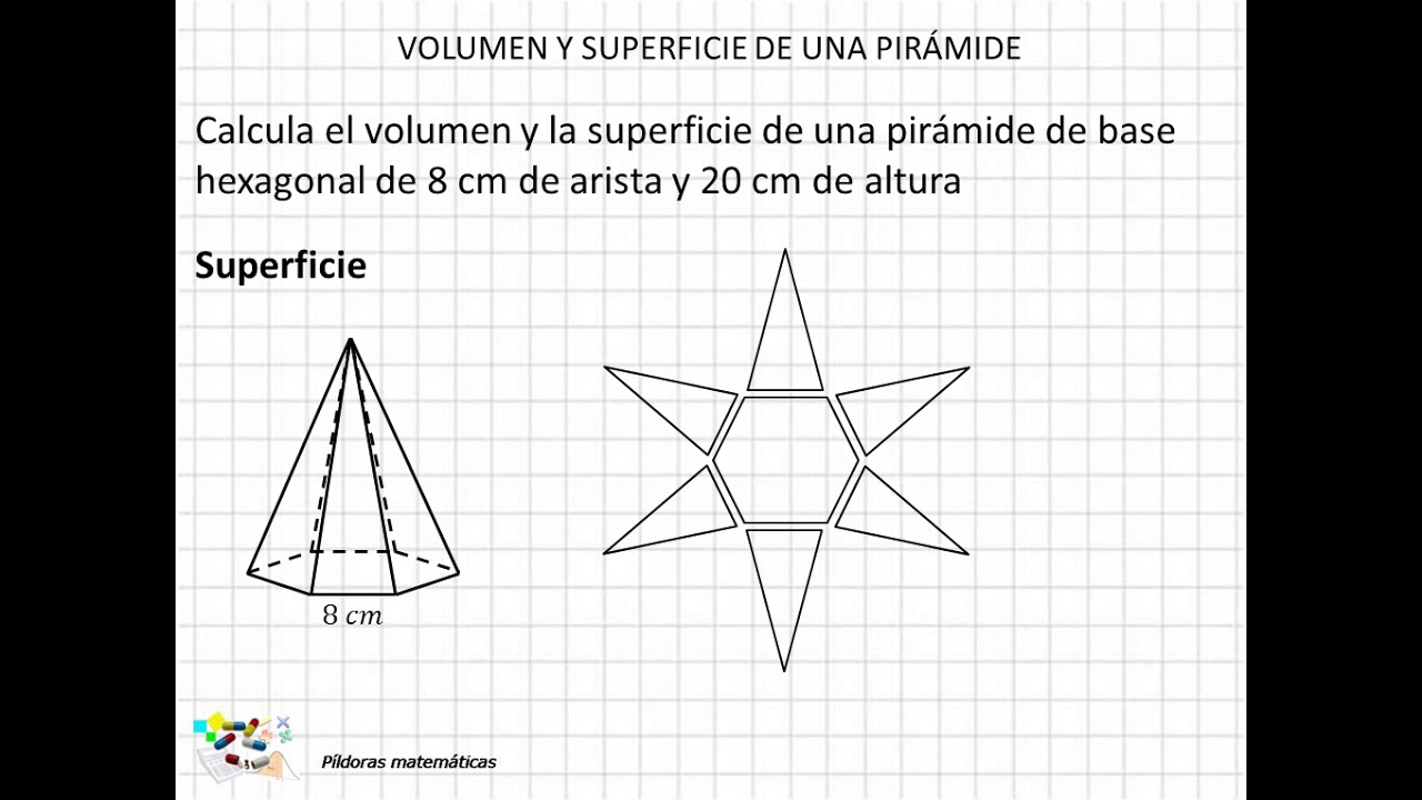15 Ejercicios de volumen y superficie de una pirámide