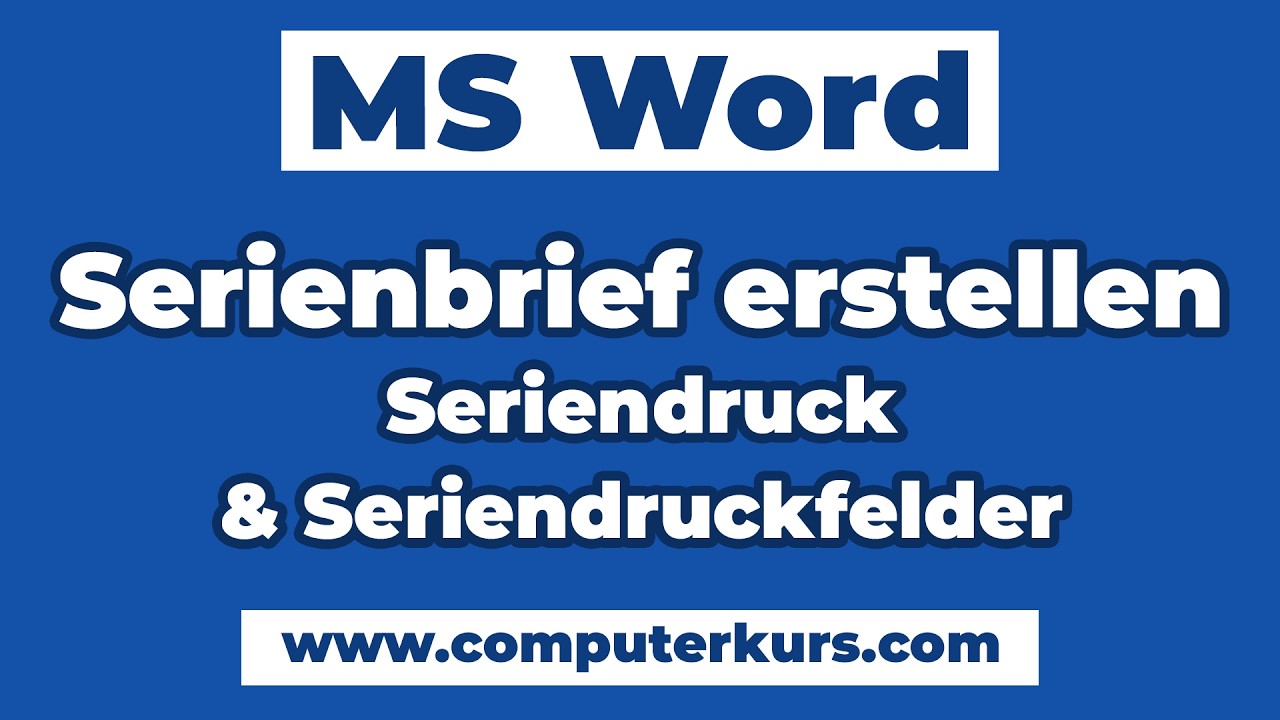📬 Word Serienbrief erstellen – Adressdaten automatisch einfügen (einfach erklärt)