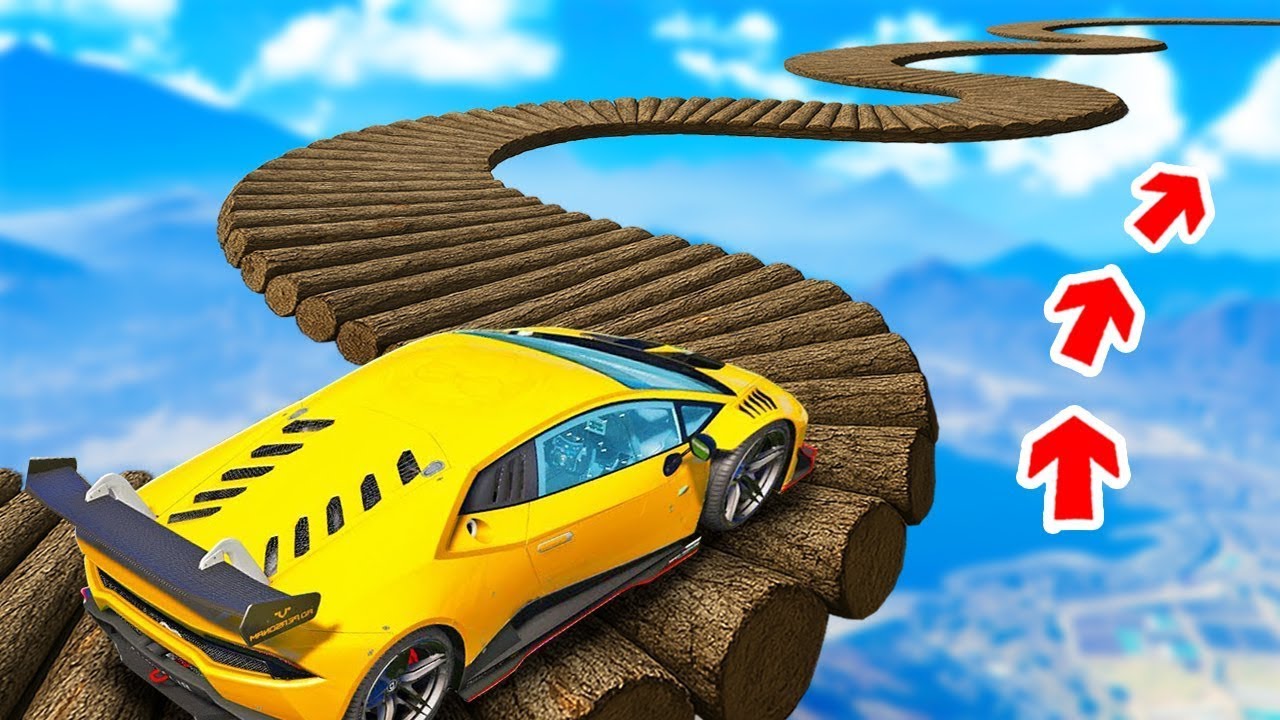 CARS CRASHING on LOG BRIDGE in GTA 5!
