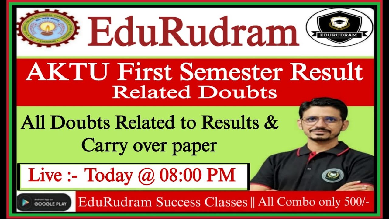 AKTU B.Tech 2nd Semester Result Related Doubts || Result Status Explained || Year Back Details