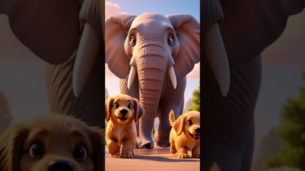 Elephant's Puppy Water Park! 🐘💦🐕