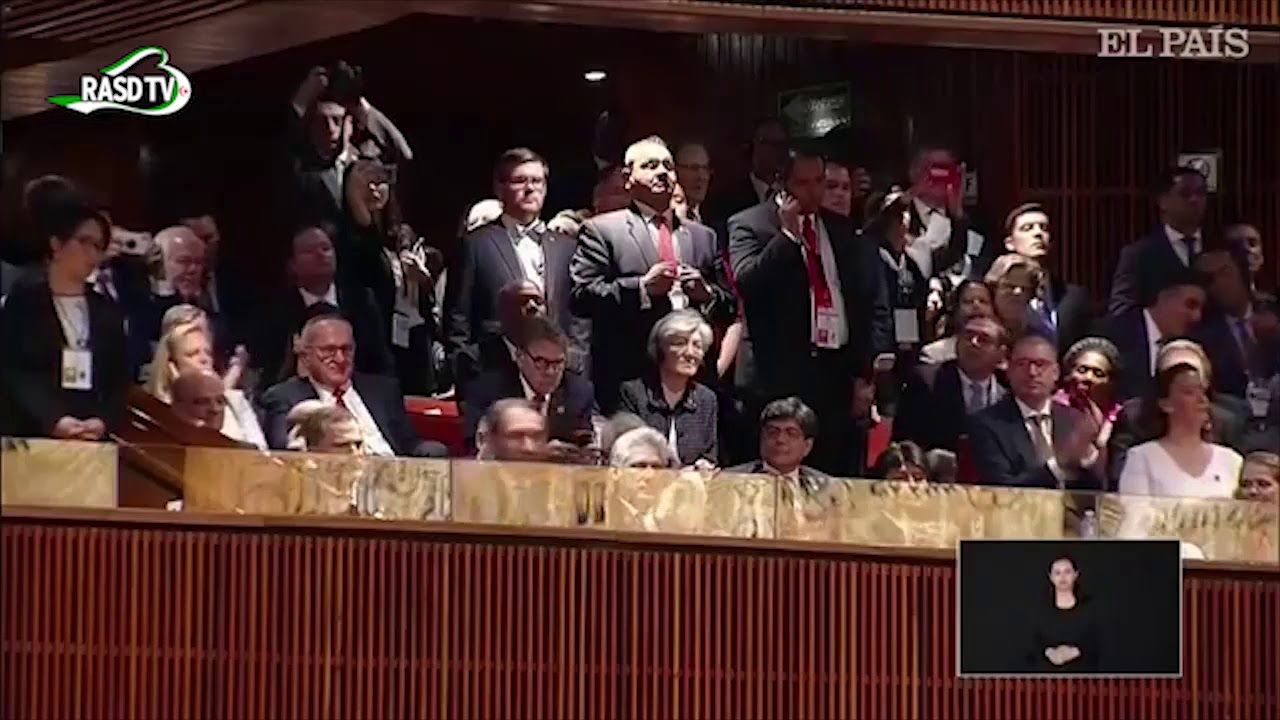 Presidente Mexicano 🇲🇽, Lopez Obrador, da la bienvenida al presidente Saharaui 🇪🇭 Brahim Gali