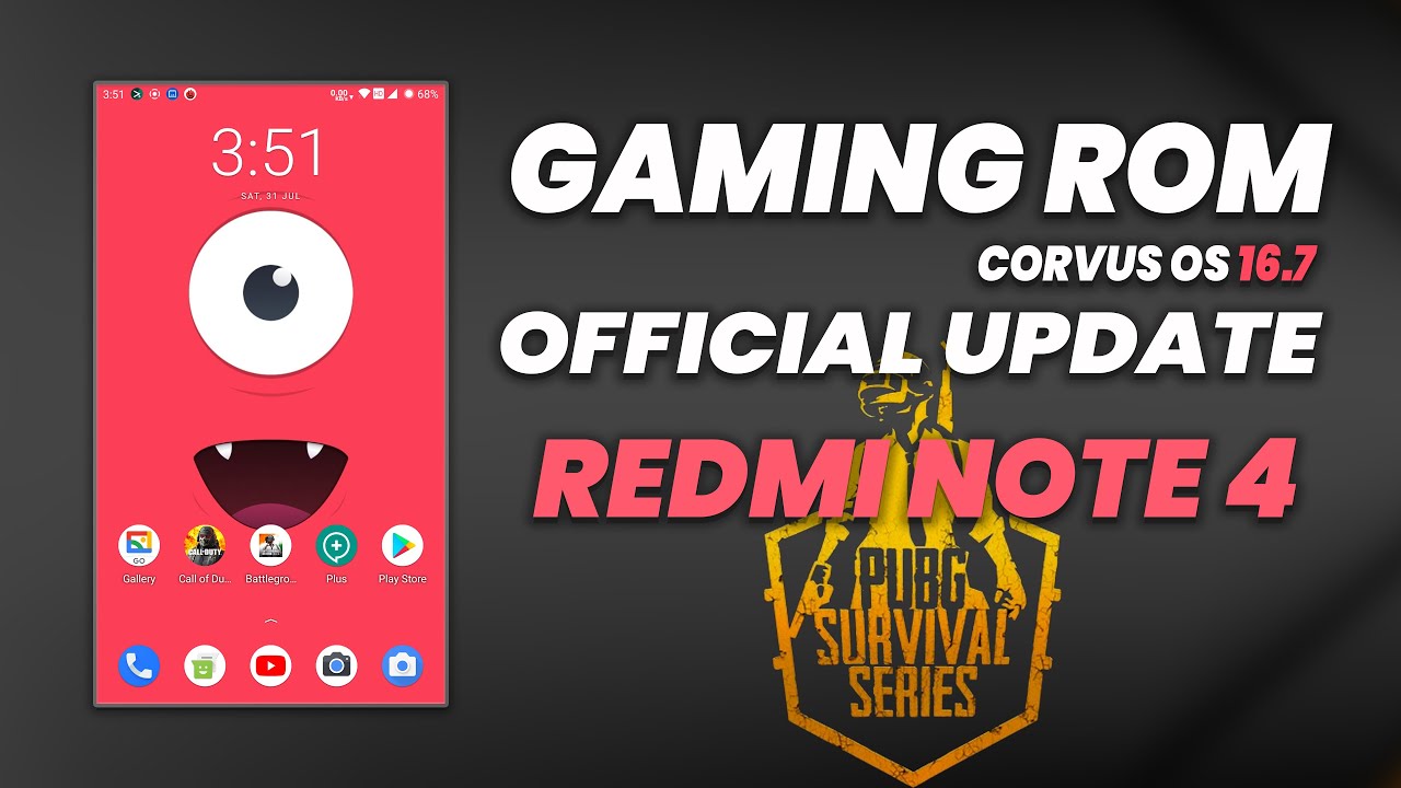 Official Corvus OS 16.7 for Redmi Note 4 | Gaming rom for Redmii Note 4