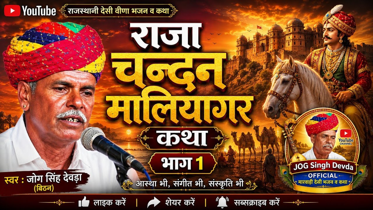 राजा चन्दन मलीयागर कथा गायक जोग सिंह देवड़ा/ Raja Chandn maliyagar Rajesthani katha Jog Singh Deora