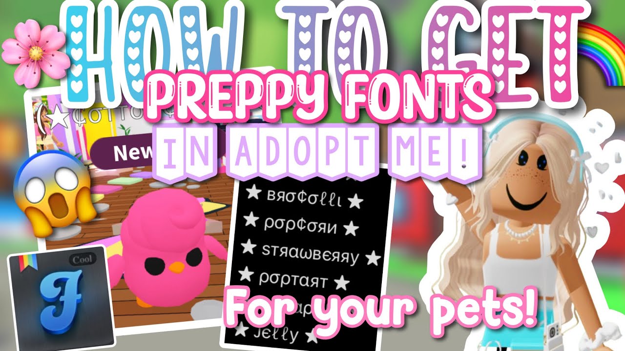 TUT ON HOW TO GET PREPPY FONTS FOR YOUR ADOPT ME PETS 🤩 || Tayforever! ||