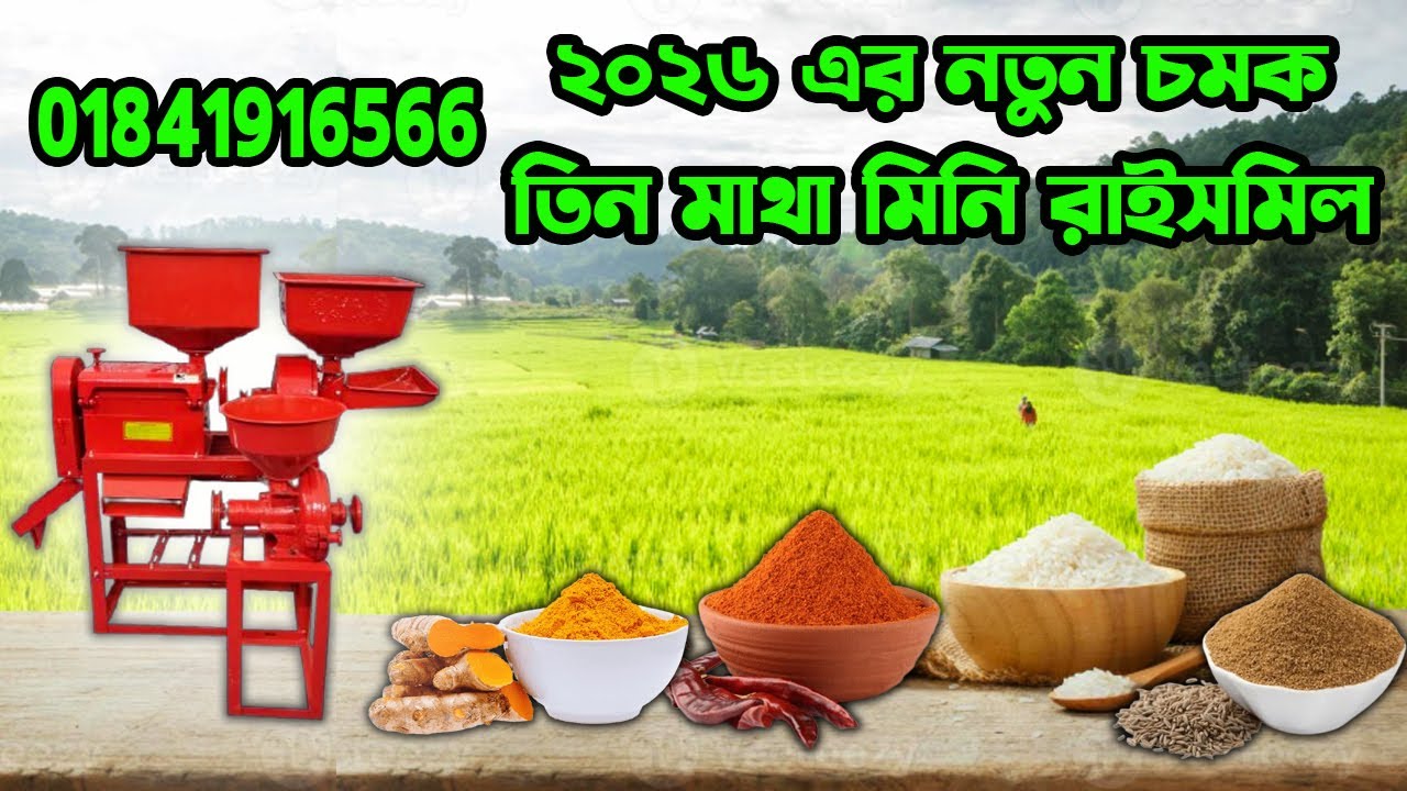 rice mill machine | ধান ভাঙ্গার মেশিন,মিনি কম্বাইন রাইস মিল | mini auto rice mill | #autoricemill