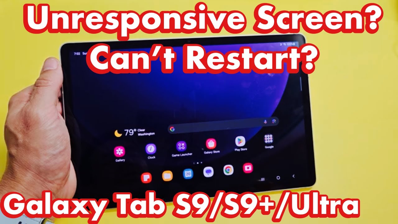 Galaxy Tab S9/S9+/Ultra: Screen is Frozen, Unresponsive, Can't Swipe or Restart? FIXED!