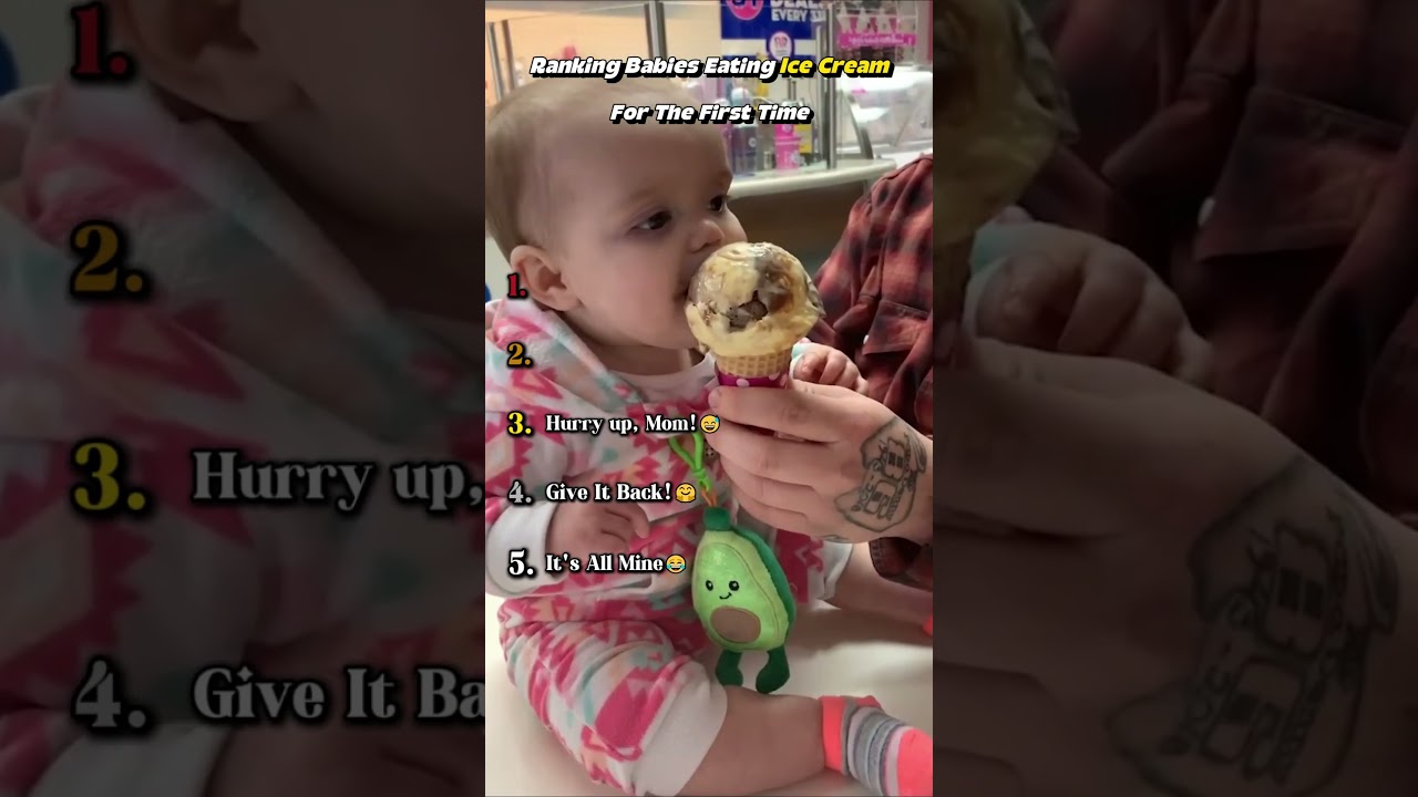 BAbies trying ice cream for the first time 😂 #cutekids
