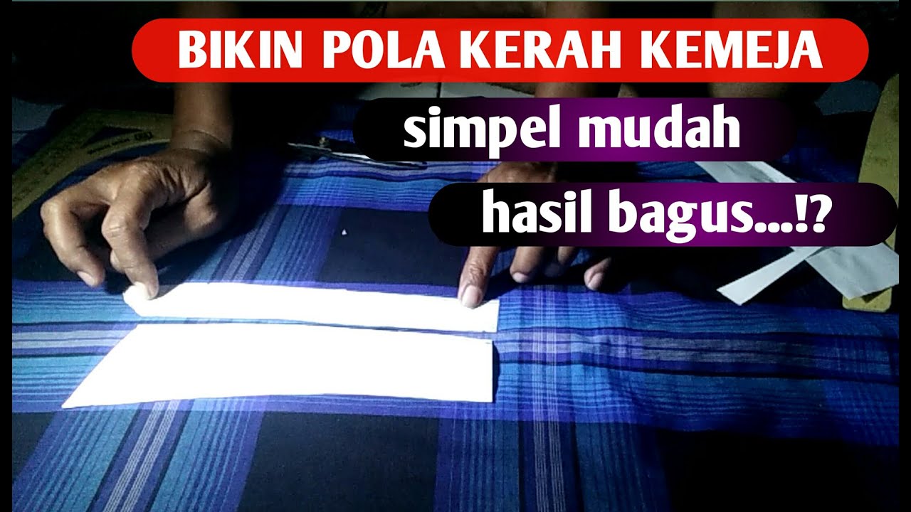 Cara Mudah,Simpel Bikin Pola Kerah Kemeja,Hasil Bagus
