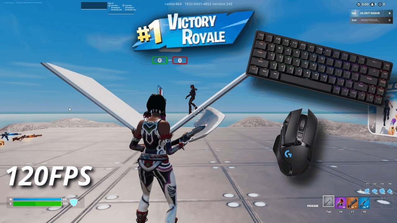 【4K 120FPS】ATK68 keyboard  Gameplay 1v1🏆 キーマウ 【フォートナイト｜Fortnite】