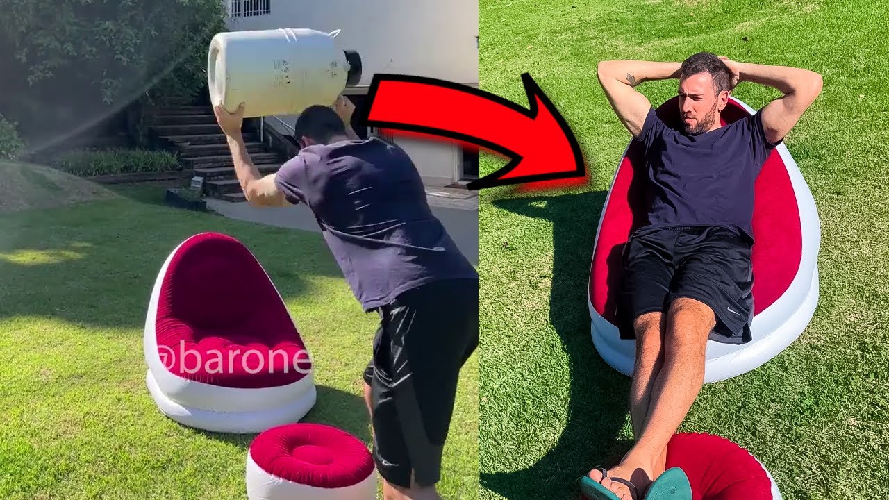 Testando o sofá inflável viral da China 🇨🇳