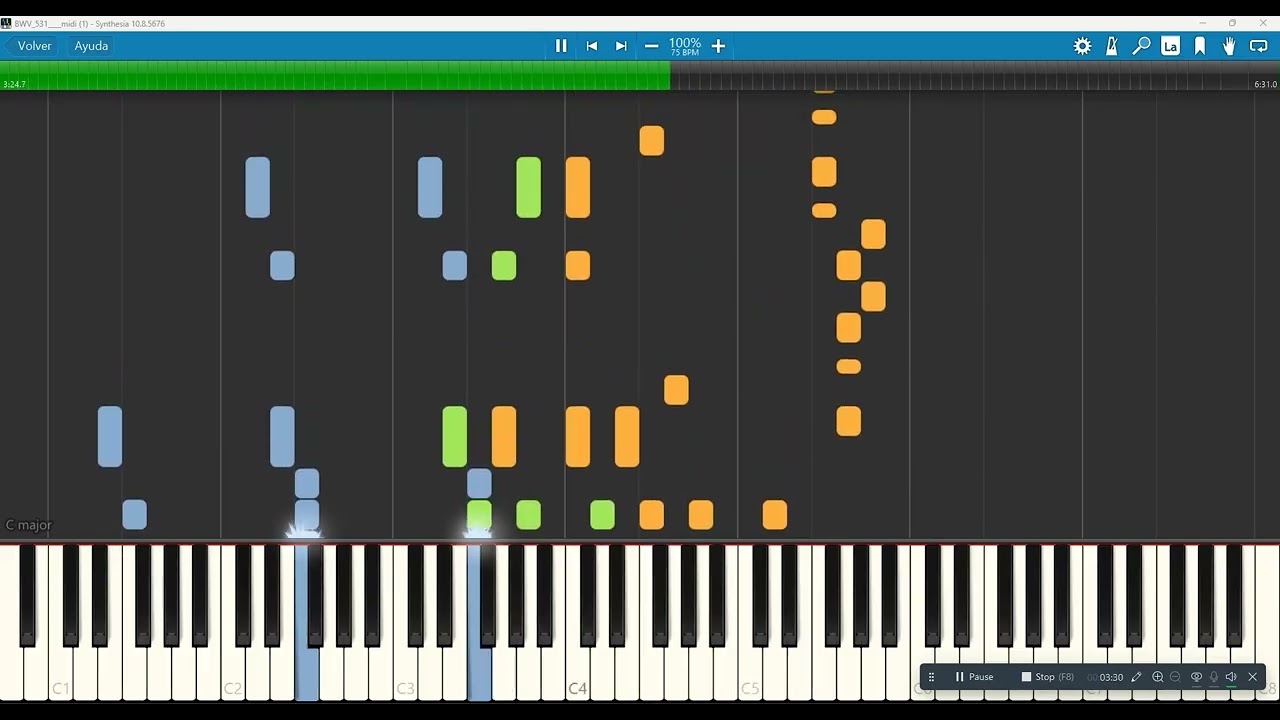 Bach- Prelude and fugue en CM. BWV 531. Sound Font