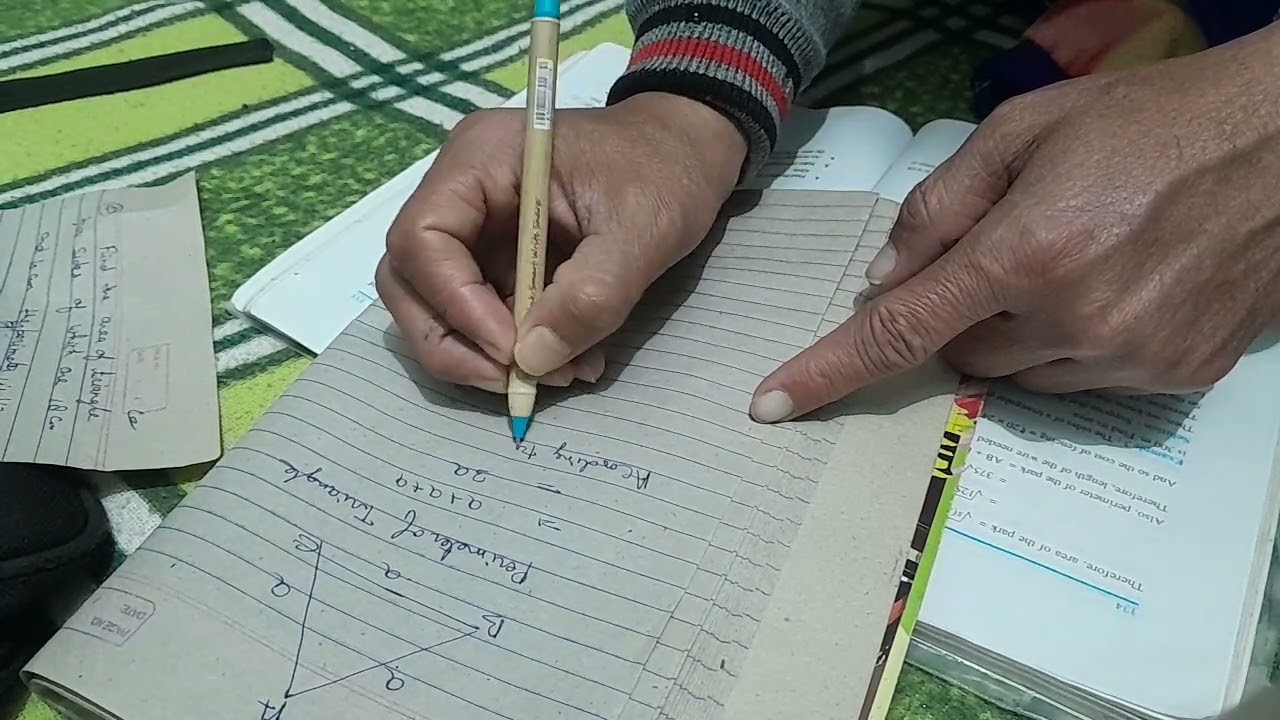 Class 9 ncert book😊 mathematics exercise 10.1 first question herons formula😍❤️