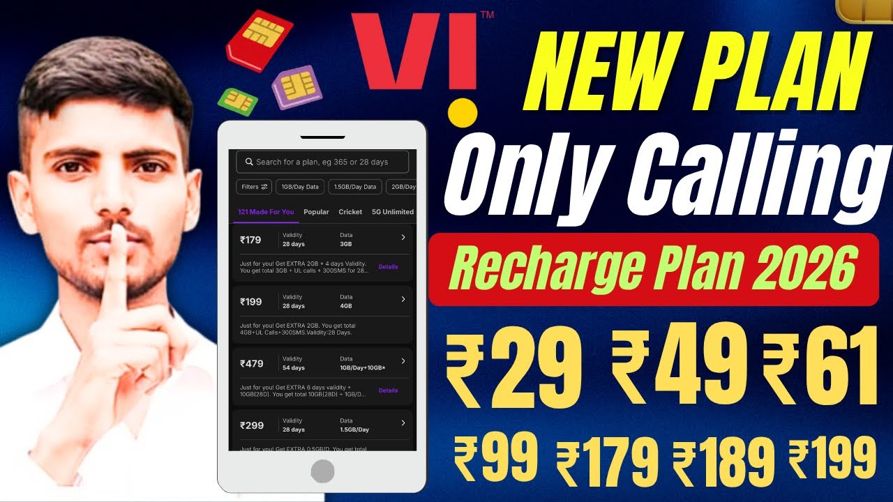 Vi only calling recharge plans 2026 | Vi ka validity recharge plans | Vi ka sasta recharge plans