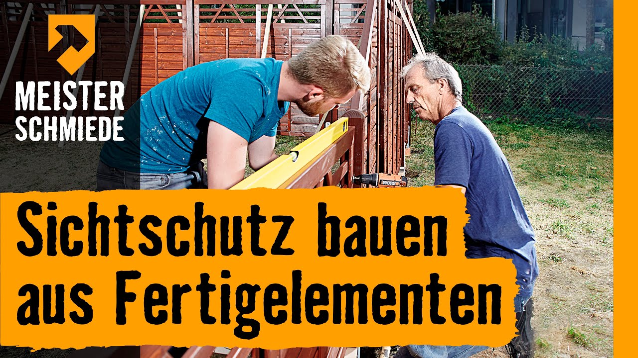 Sichtschutz bauen aus Fertigelementen | HORNBACH Meisterschmiede
