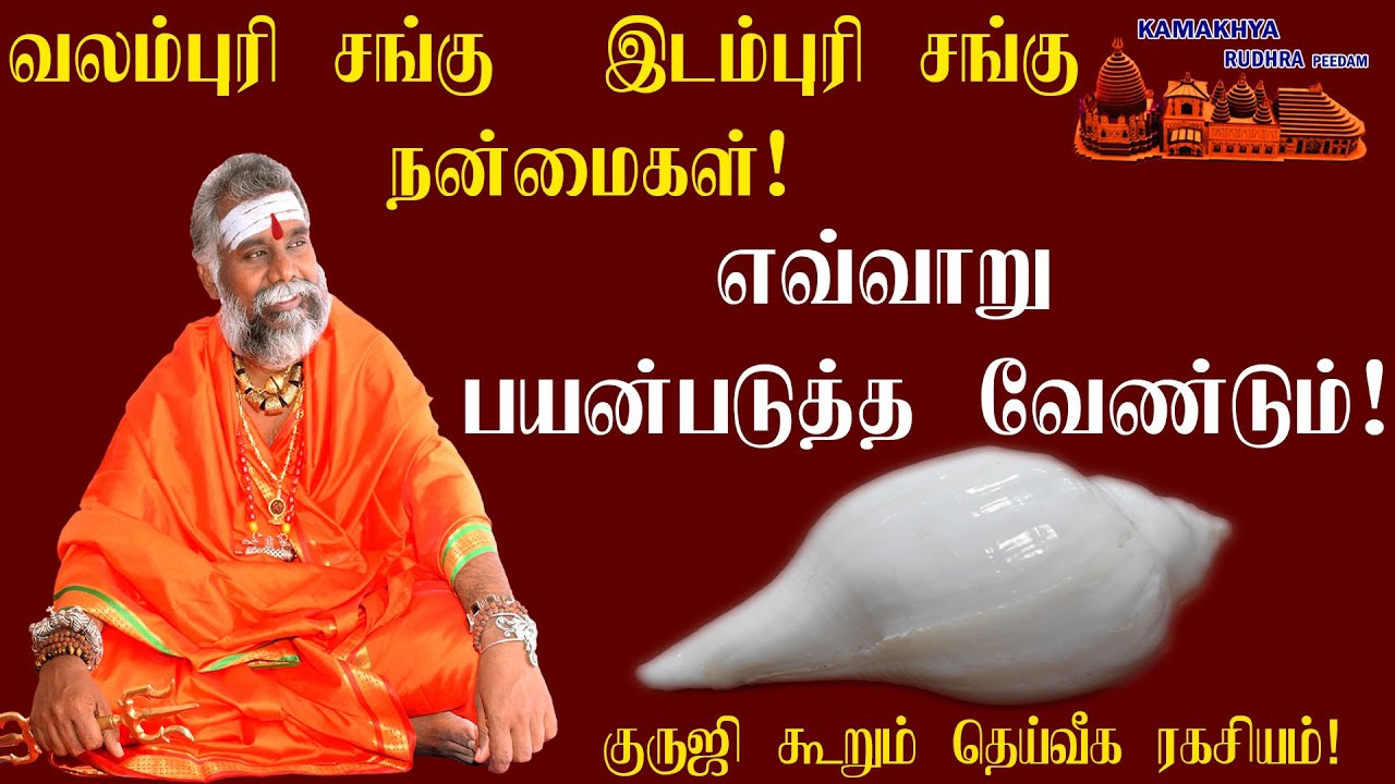 வலம்புரி சங்கு இடம்புரி சங்கு நன்மைகள் !  ! குருஜியின் தெய்வீக ரகசியம் ! 9600001732 #agnirudran​