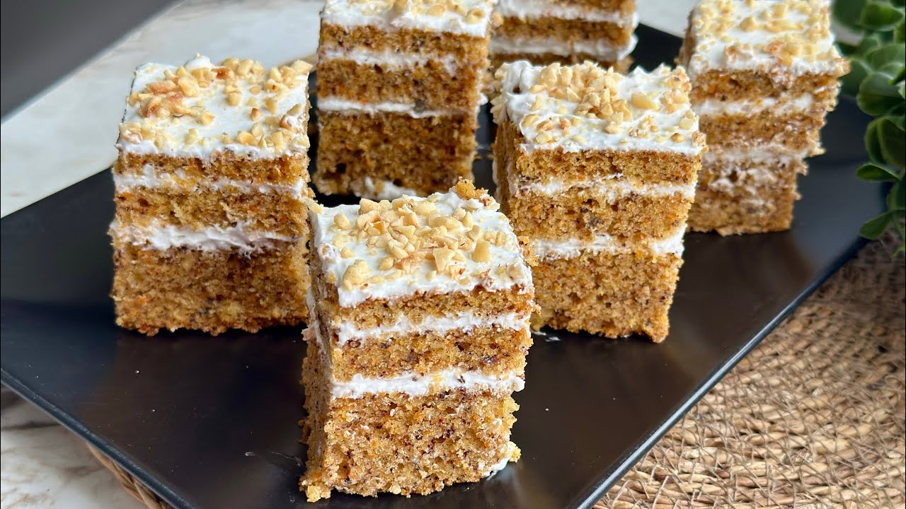 BÖYLESİ EN İYİ KAHVE DÜKKANLARINDA YOK! ENFES KREMASIYLA HAVUÇLU FINDIKLI KEK🤩