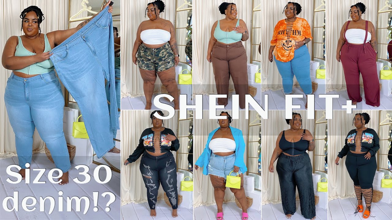SHEIN Fit+ DENIM?! Let's Get Into It.. OR NOT? | US20-34! Plus Size (Curve)