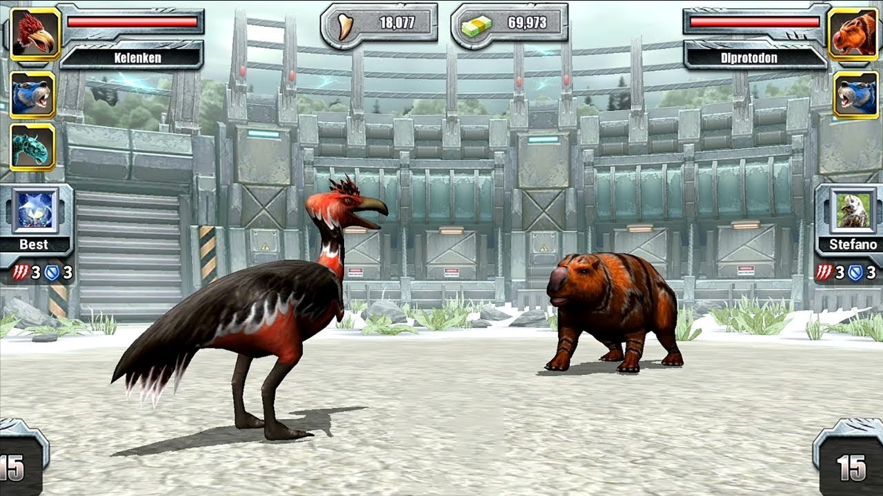 Jurassic Park Builder GLACIER Tournament Android Gameplay - Kelenken VS Diprotodon